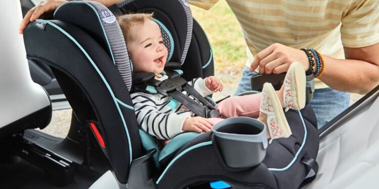 how to loosen straps on evenflo 4-in-1 car seat